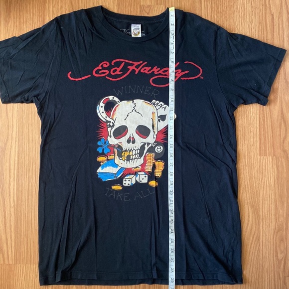 ❤️ Ed Hardy by Christian Audigier Skull Tee Size Large NWOT - Picture 6 of 7